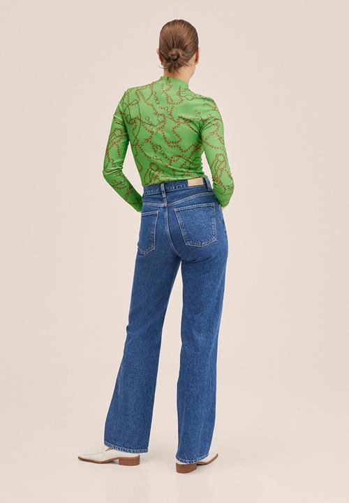 MANGO - T-shirt diro - green