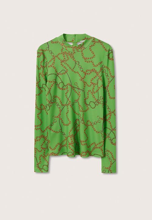 MANGO - T-shirt diro - green
