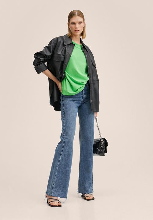 MANGO - T-shirt veri - green