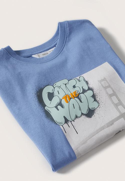 MANGO - T-shirt spray - medium blue