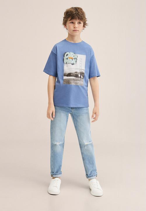 MANGO - T-shirt spray - medium blue