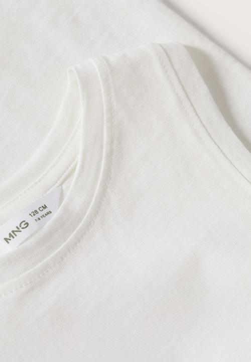 MANGO - T-shirt bandini - off white 