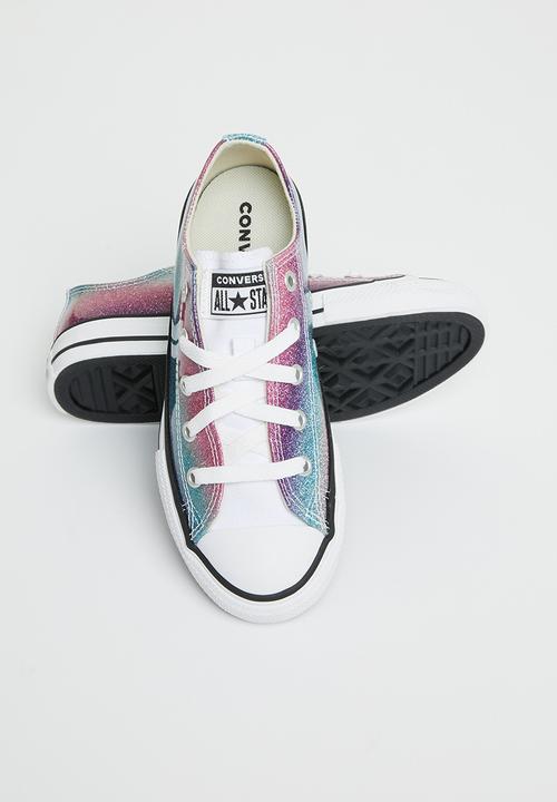 Converse - Chuck taylor all star glitter drip ox - pink/natural ivory/purple/teal
