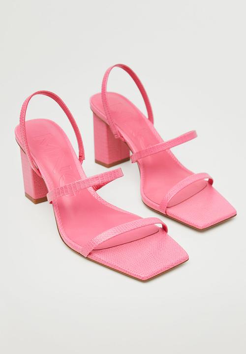 MANGO - Trini strappy heeled sandal - pink