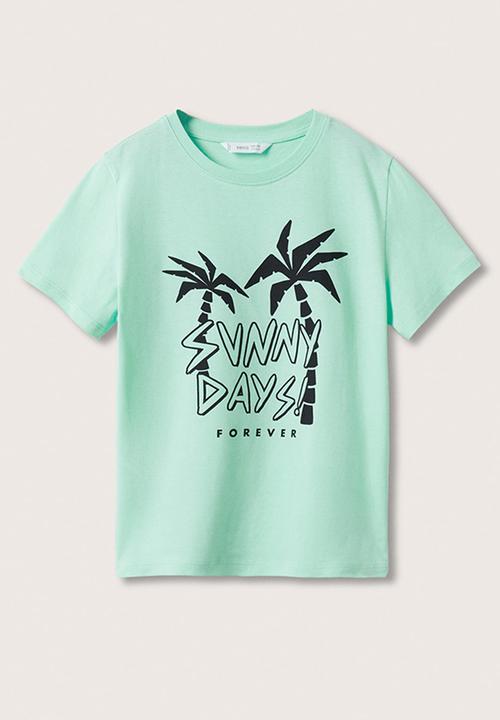 MANGO - T-shirt sunny - light green