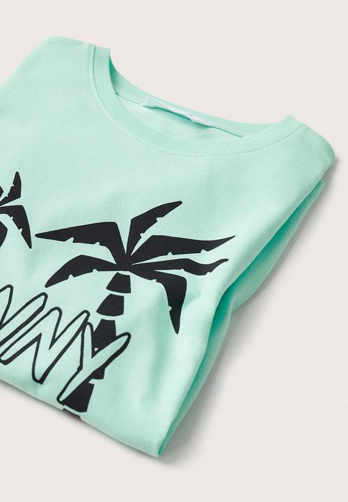 MANGO - T-shirt sunny - light green