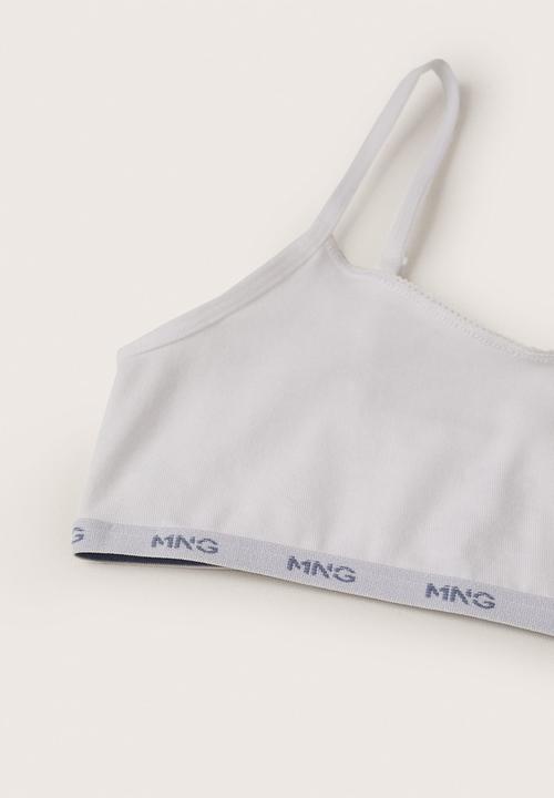 MANGO - Bra logant - off white 