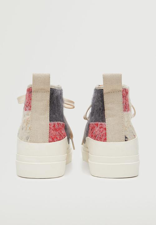 MANGO - Cala contrast sole sneaker - light beige
