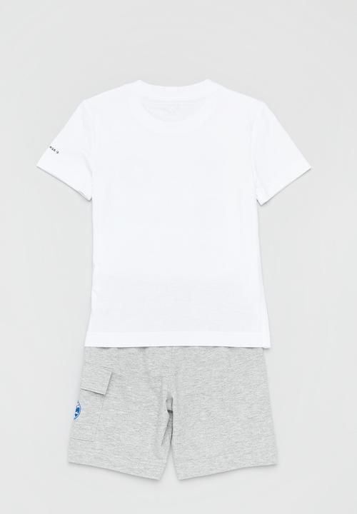 Converse - Cnvb distorted cargo short set - grey heather