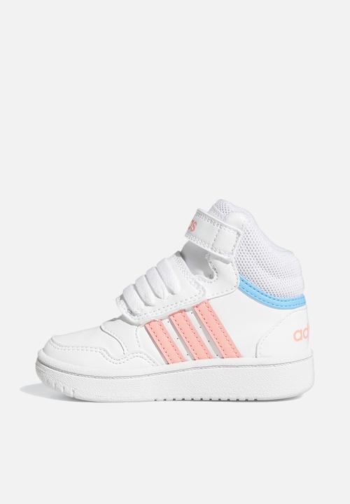 adidas Originals - Hoops mid 3.0 ac i - ftwr white/acid red/sky rush