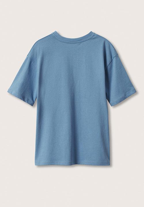 MANGO - T-shirt wild - medium blue
