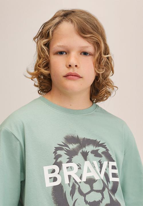 MANGO - T-shirt wild - khaki