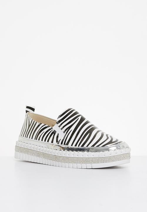 Footwork - Flora diamante slip-on - zebra 