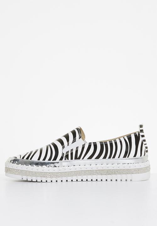 Footwork - Flora diamante slip-on - zebra 
