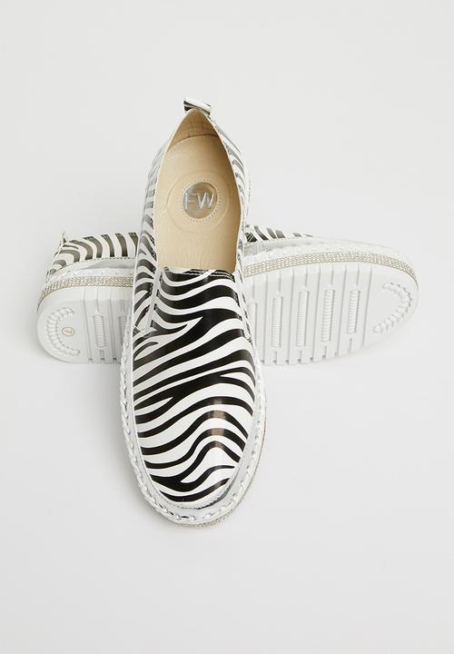 Footwork - Flora diamante slip-on - zebra 