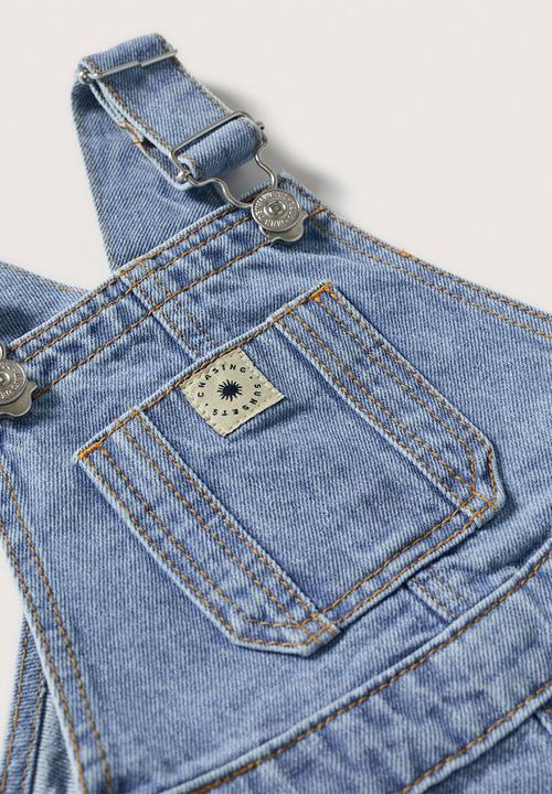 MANGO - Dungarees peto - open blue
