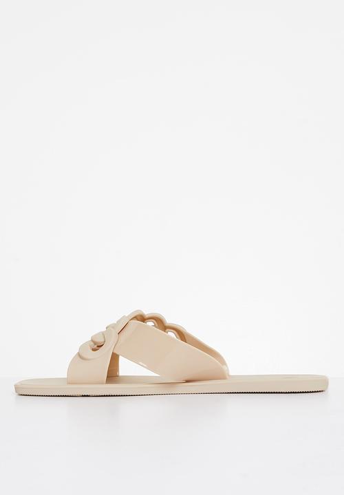 Footwork - Kell chain cross strap sandal - beige