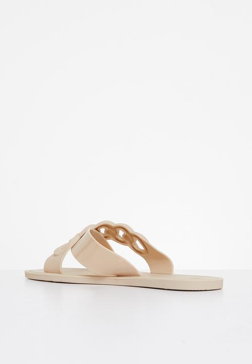 Footwork - Kell chain cross strap sandal - beige