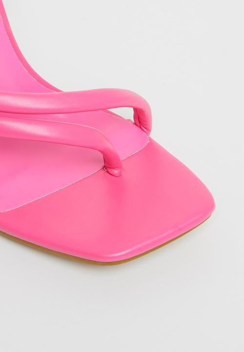 Footwork - Pluto barely there stiletto heel - pink