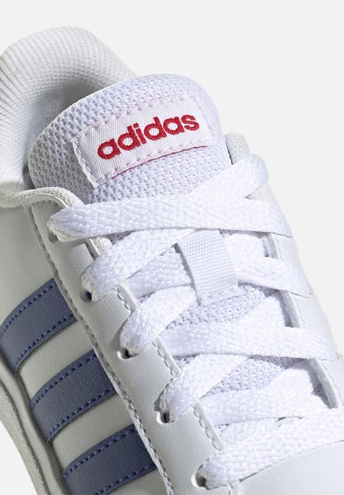 adidas Performance - Grand court 2.0 k - ftwr white/team royal blue/vivid red
