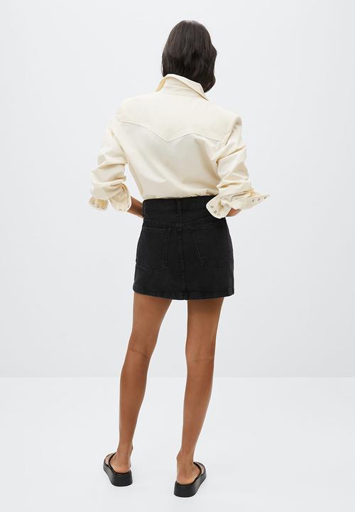 MANGO - Skirt mom - open grey