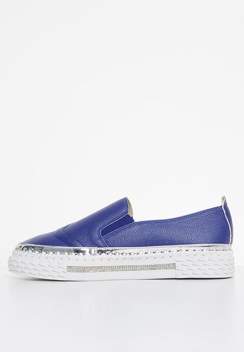 Footwork - Lally diamante slip-on - navy
