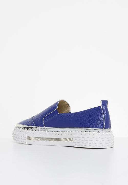 Footwork - Lally diamante slip-on - navy