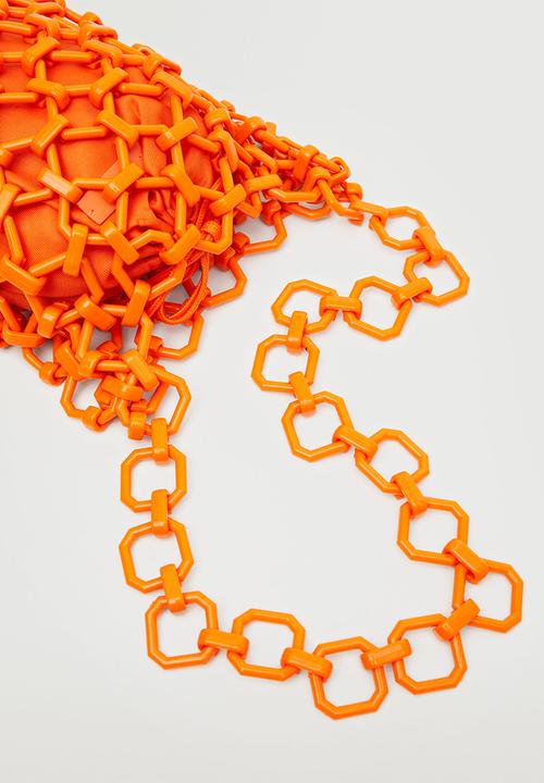 MANGO - Bucket rings bag - orange