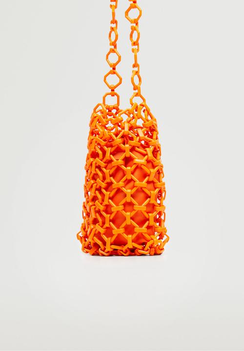 MANGO - Bucket rings bag - orange