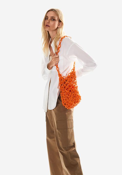 MANGO - Bucket rings bag - orange