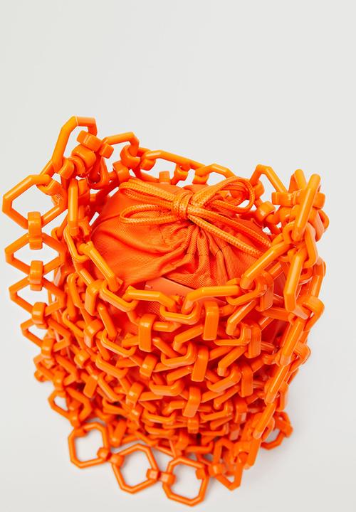 MANGO - Bucket rings bag - orange