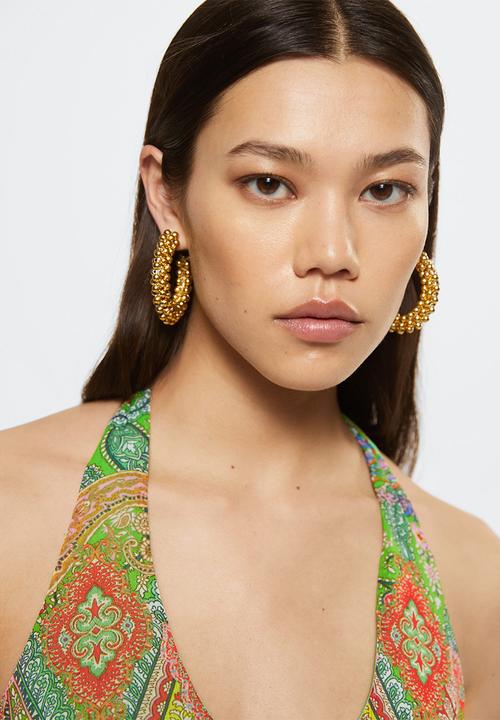 MANGO - Dress cisne - green