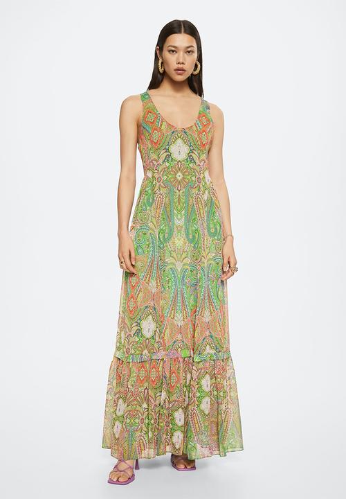 MANGO - Dress cisne - green