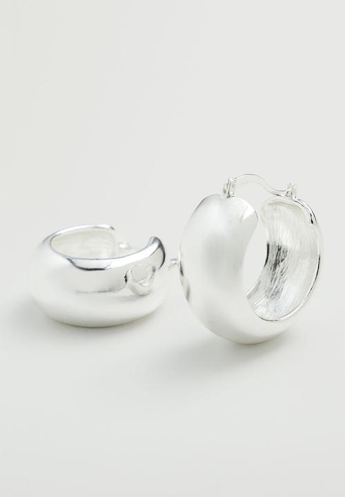 MANGO - Hoop earrings - silver