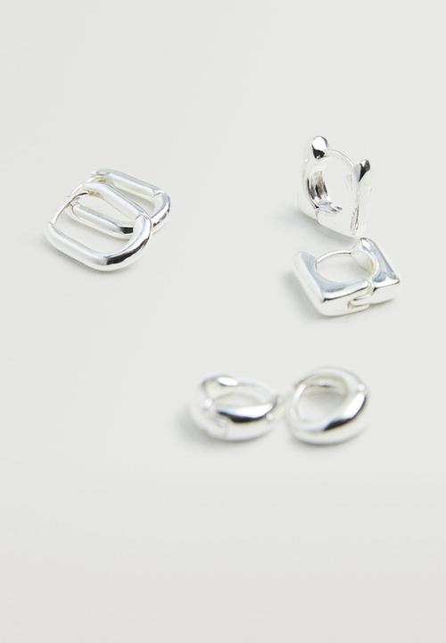 MANGO - Mixed earring set - silver