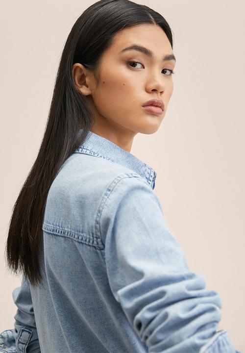 MANGO - Shirt julie - open blue