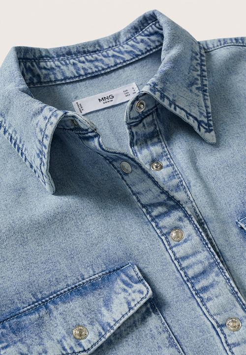 MANGO - Shirt julie - open blue