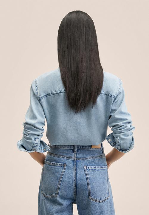 MANGO - Shirt julie - open blue