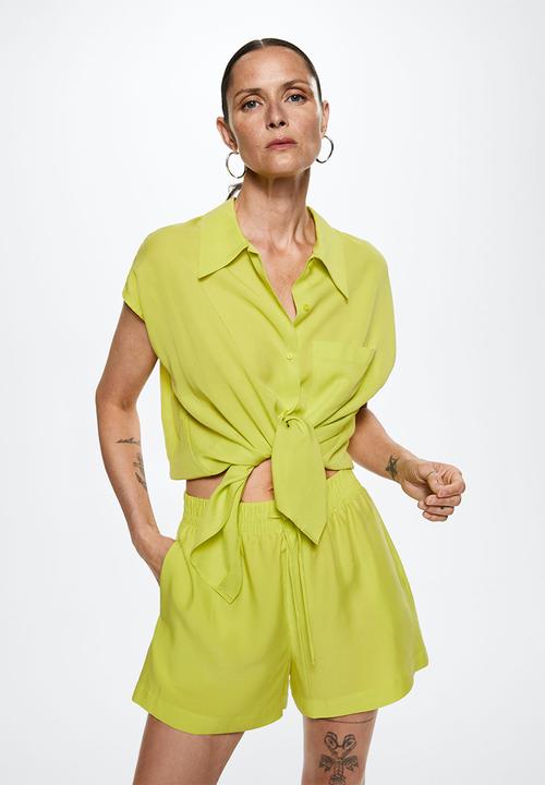 MANGO - Shorts lim - bright yellow