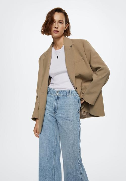MANGO - Jeans culotte - open blue