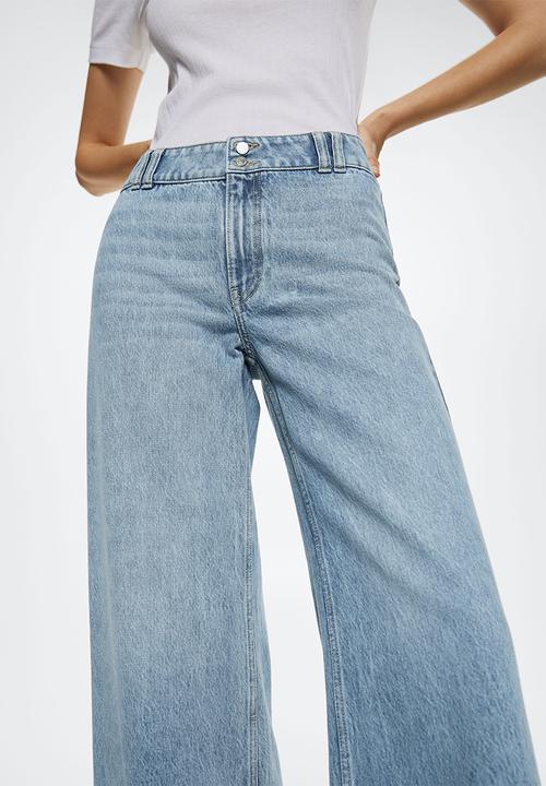 MANGO - Jeans culotte - open blue