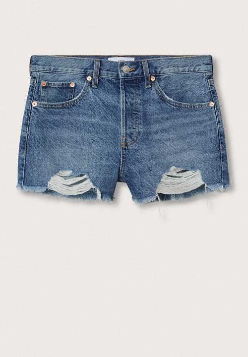 MANGO - Shorts hailey - open blue
