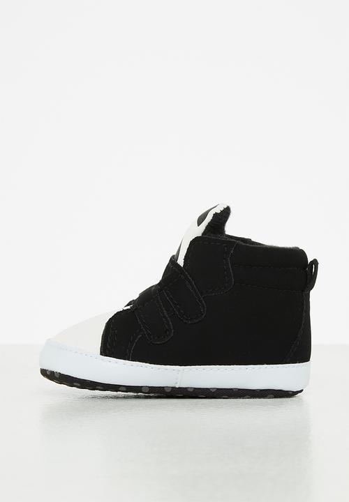 Pop Candy - Baby panda booties - black & white