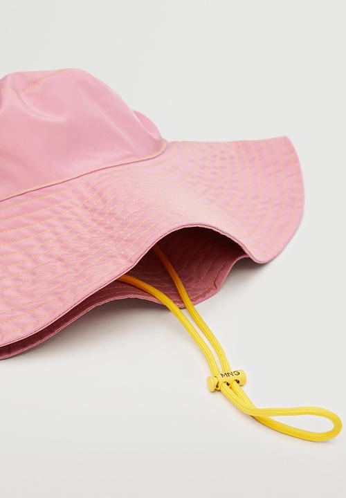 MANGO - Bucket hat with straps - pink