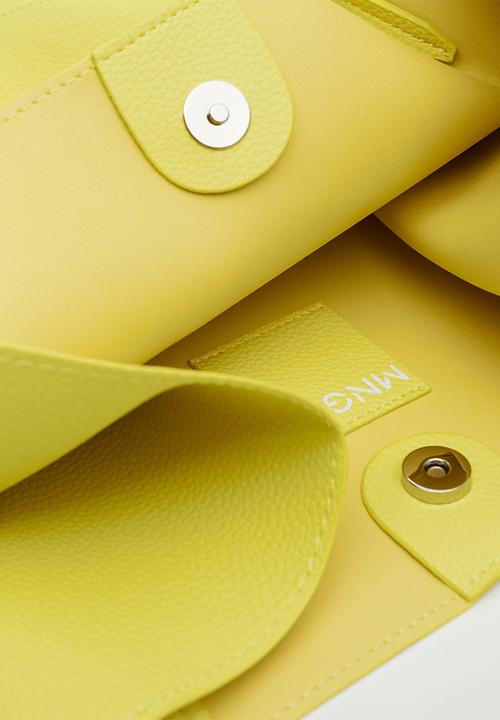 MANGO - Pocket shopper bag - yellow