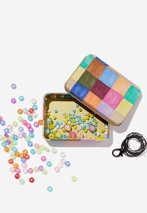 Typo - Mini diy charm tin - coloured alpha