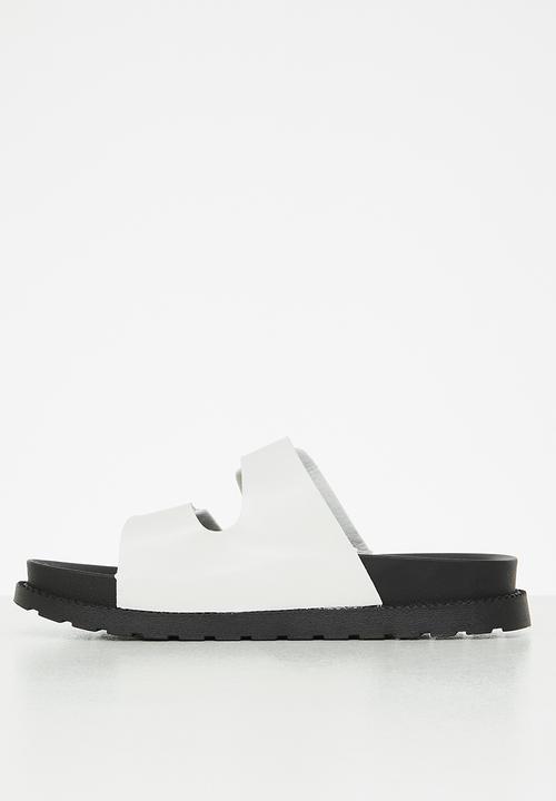Seduction - Two strap buckle slide - white