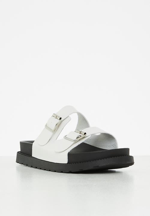 Seduction - Two strap buckle slide - white