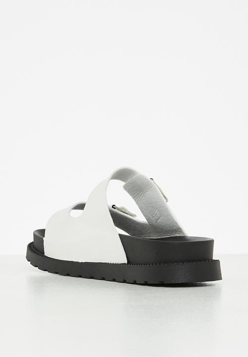 Seduction - Two strap buckle slide - white