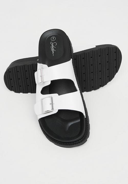 Seduction - Two strap buckle slide - white